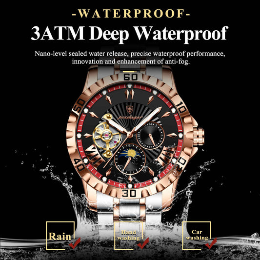 Poedagar Original Automatic Mechanical Watch for Men