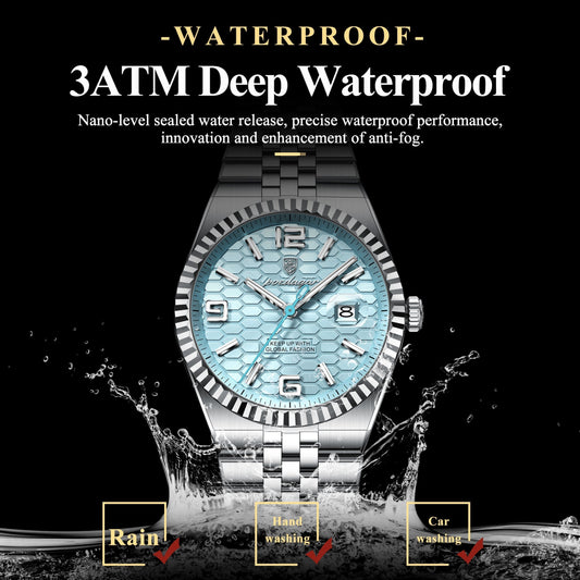 Poedagar Stainless Steel Men Watch