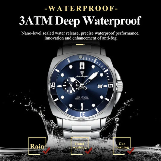 Poedagar Elite Series Stainless Steel Quartz Watch