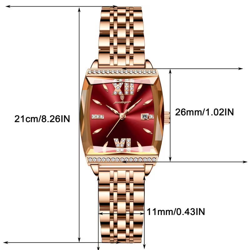 Poedagar Luxury Diamond Women Watch