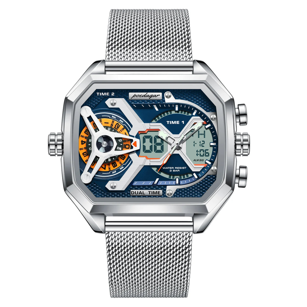Poedagar Multifunction Water Resistant Mens Watch