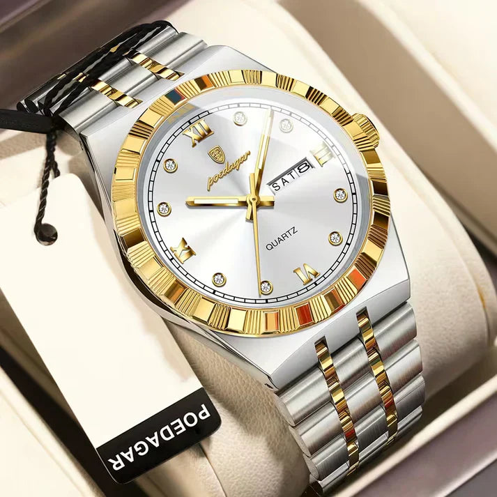 Poedagar Men's Stainless Steel Wristwatch