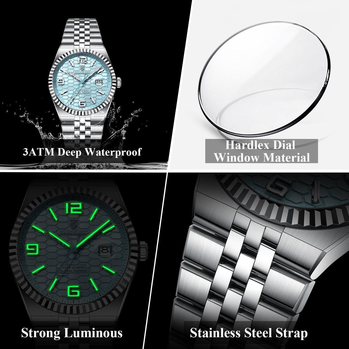 Men's Business Luxury Stainless Steel Strap Watch