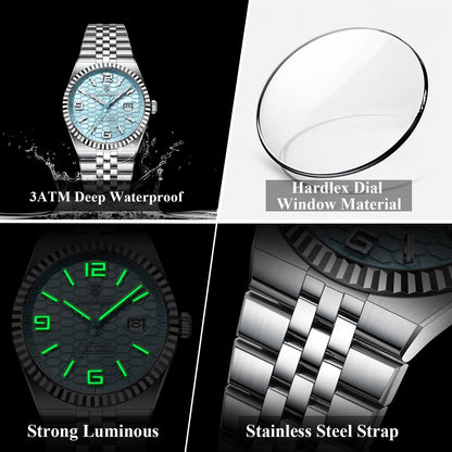 Men's Business Luxury Stainless Steel Strap Watch