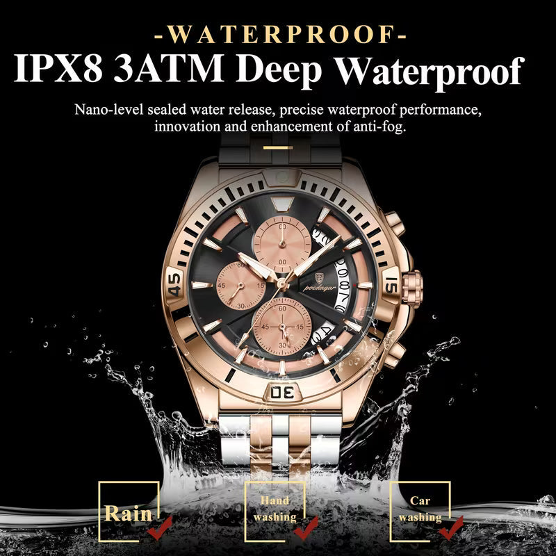 Poedagar 695 Chronograph Luxury Watch