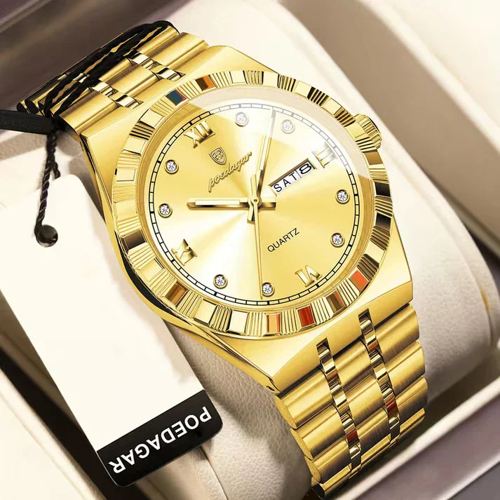 Poedagar Men's Stainless Steel Wristwatch