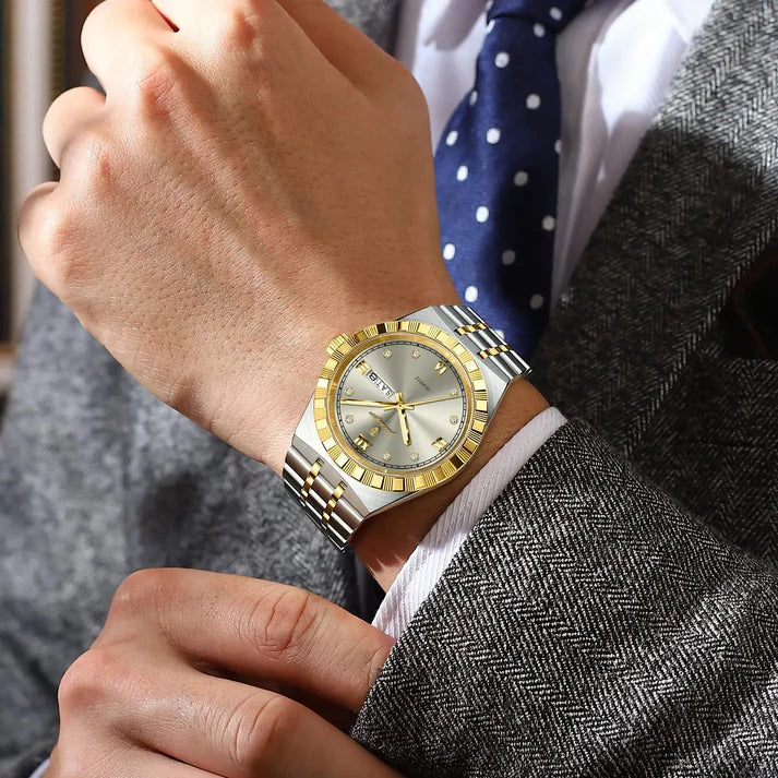 Poedagar Men's Stainless Steel Wristwatch