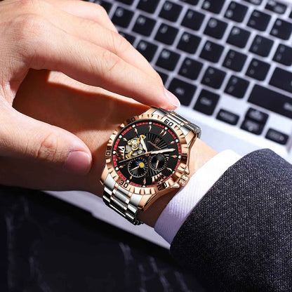 Poedagar Original Automatic Mechanical Watch for Men