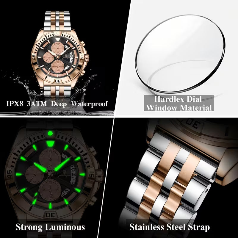 Poedagar 695 Chronograph Luxury Watch