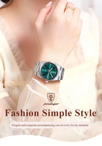 POEDAGAR Women’s Luxury Stainless Steel Watch