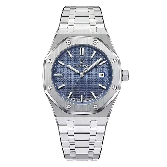 POEDAGAR Men's Luxury Stainless Steel Watch