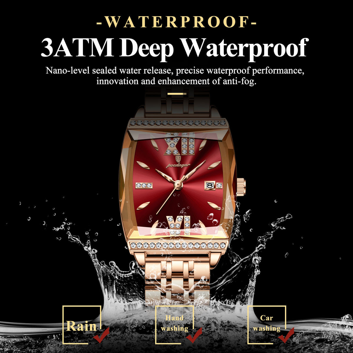 Poedagar Luxury Diamond Women Watch