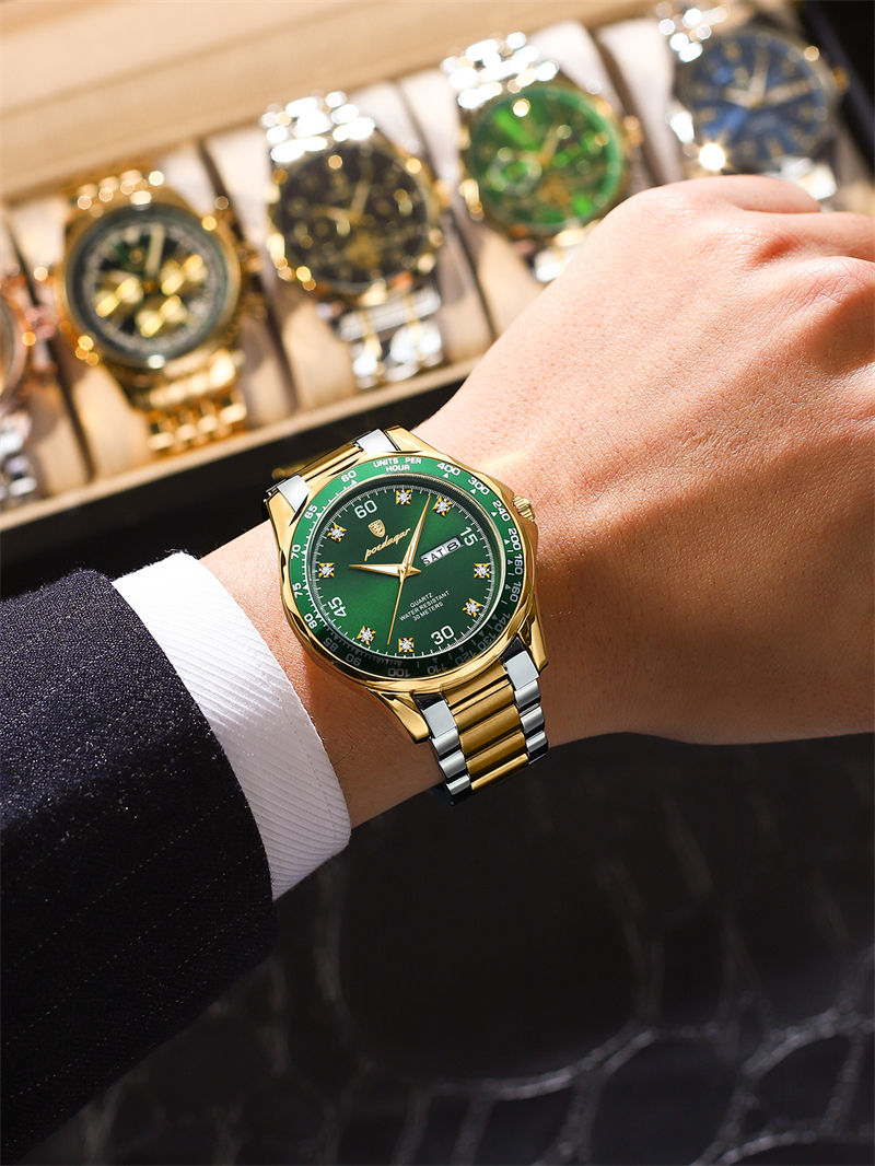 Poedagar Stainless Steel Men Luxury Watch