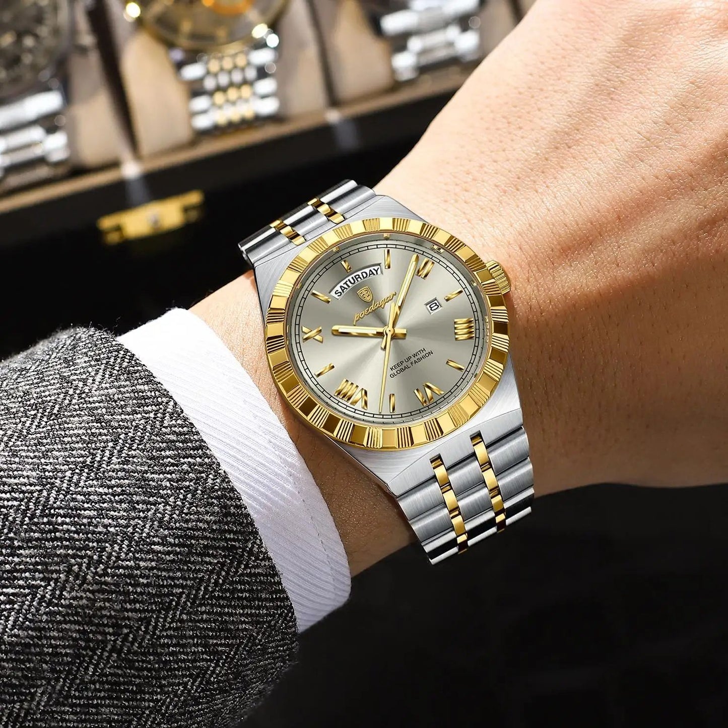 Poedagar Men's Luxury Quartz Wristwatch