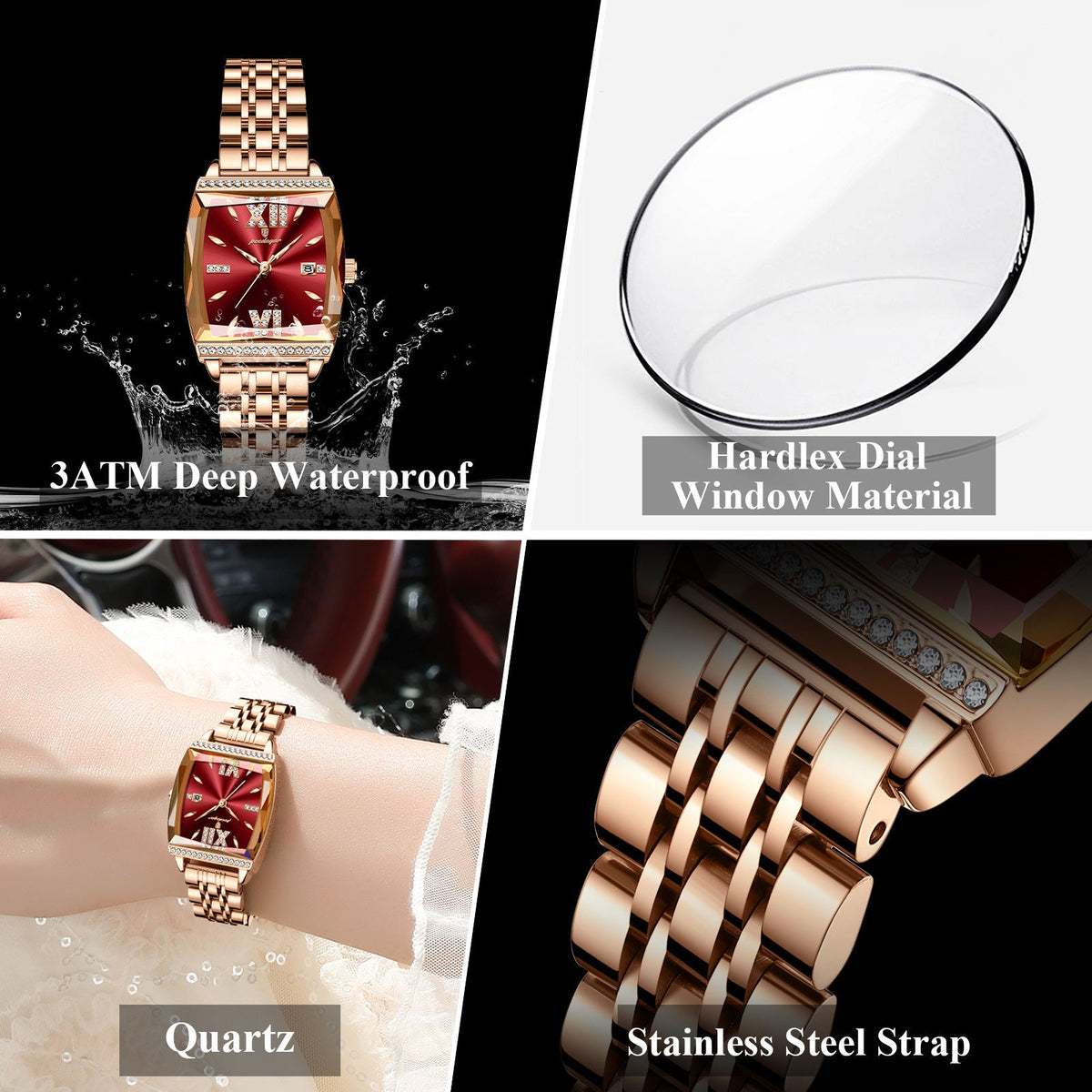 Poedagar Luxury Diamond Women Watch