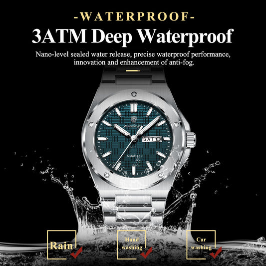Poedagar Stainless Steel Men's Watch