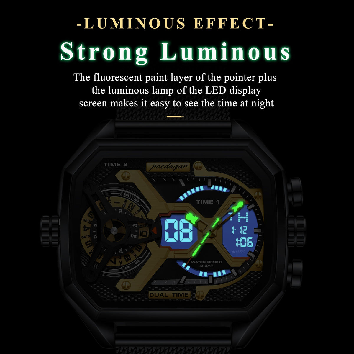 Poedagar E106 Luxury Mens Watch