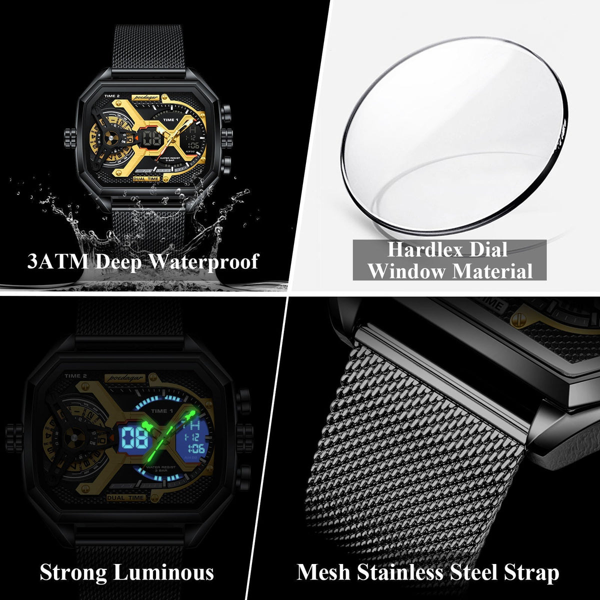 Poedagar E106 Luxury Mens Watch