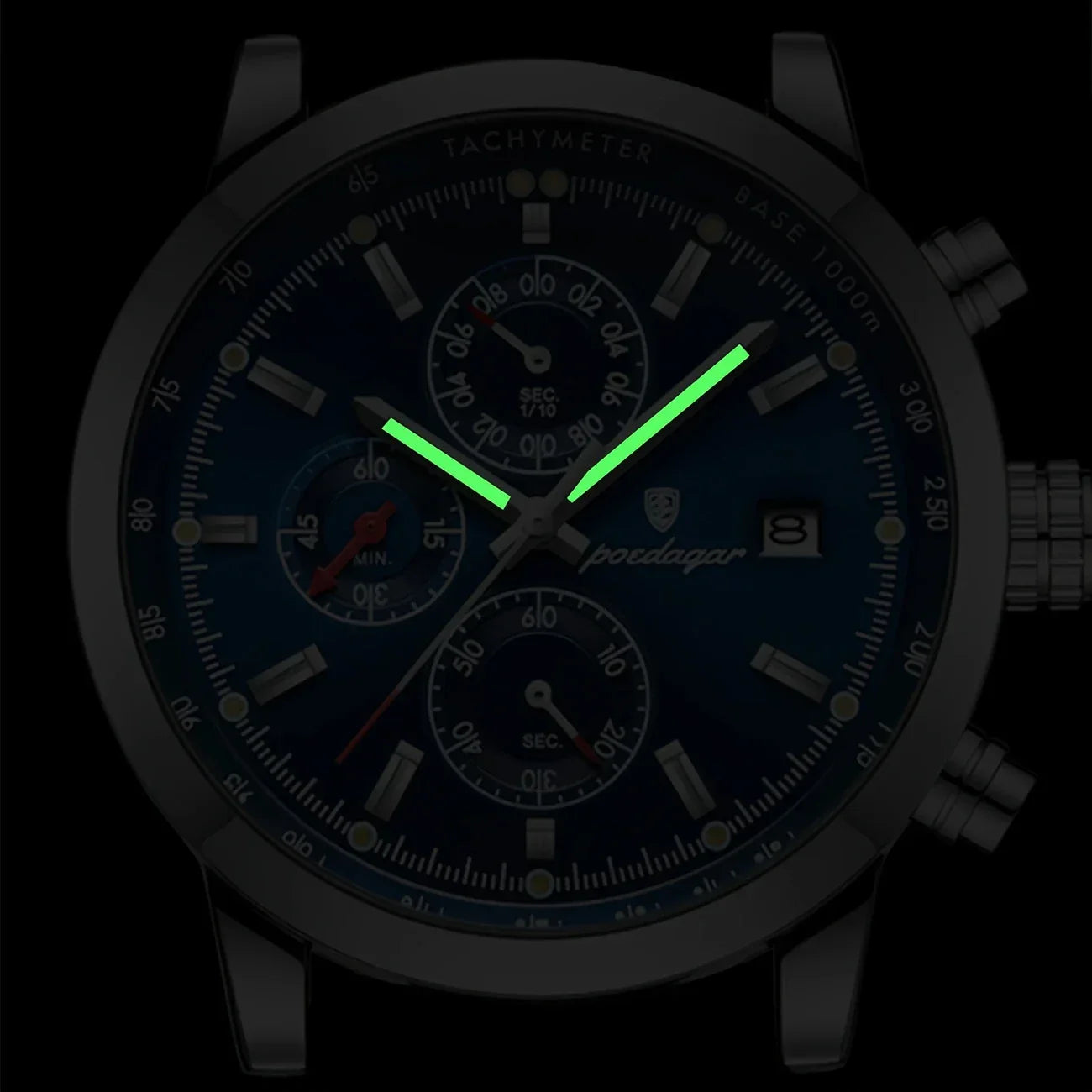 POEDAGAR Men's Luxury Sports Chronograph Watch